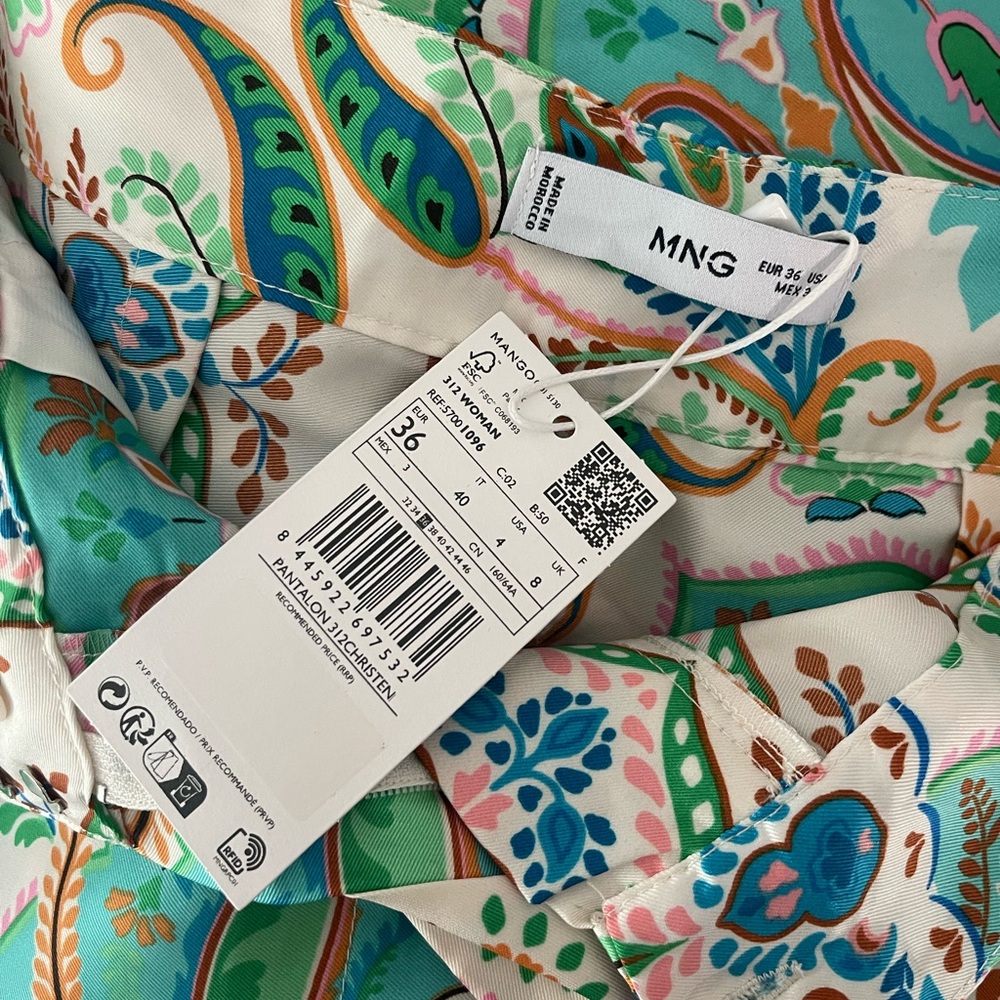 Mango Print Pants NWT - Picture 6 of 9